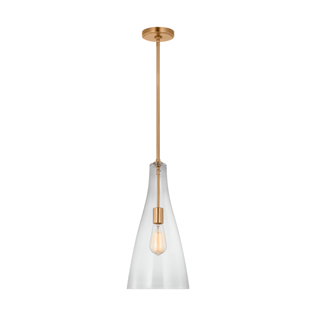 Arilda One Light Pendant | Satin Brass