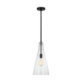 Arilda One Light Pendant | Midnight Black Bulbs Included