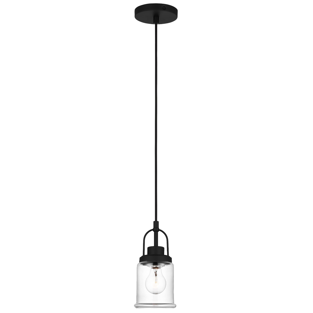 Anders One Light Mini-Pendant Midnight Black Bulbs Included