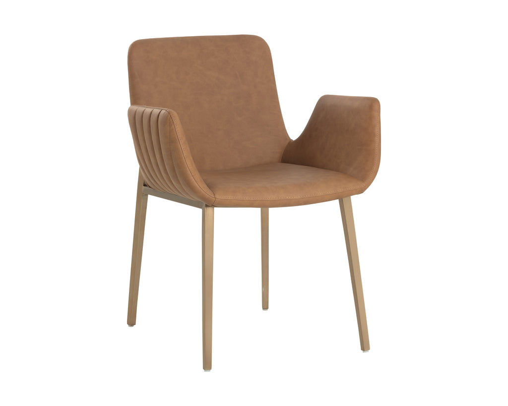 Lucano Dining Armchair - Milliken Cognac