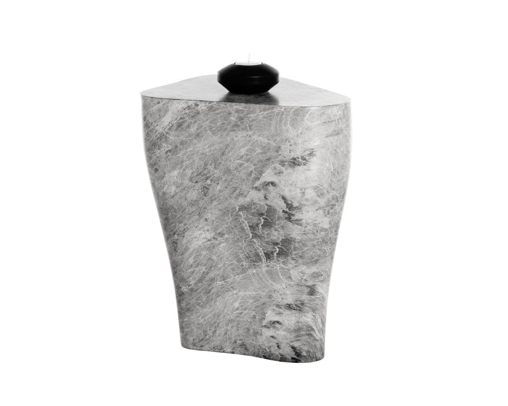 Dali End Table - Small - Marble Look - Grey