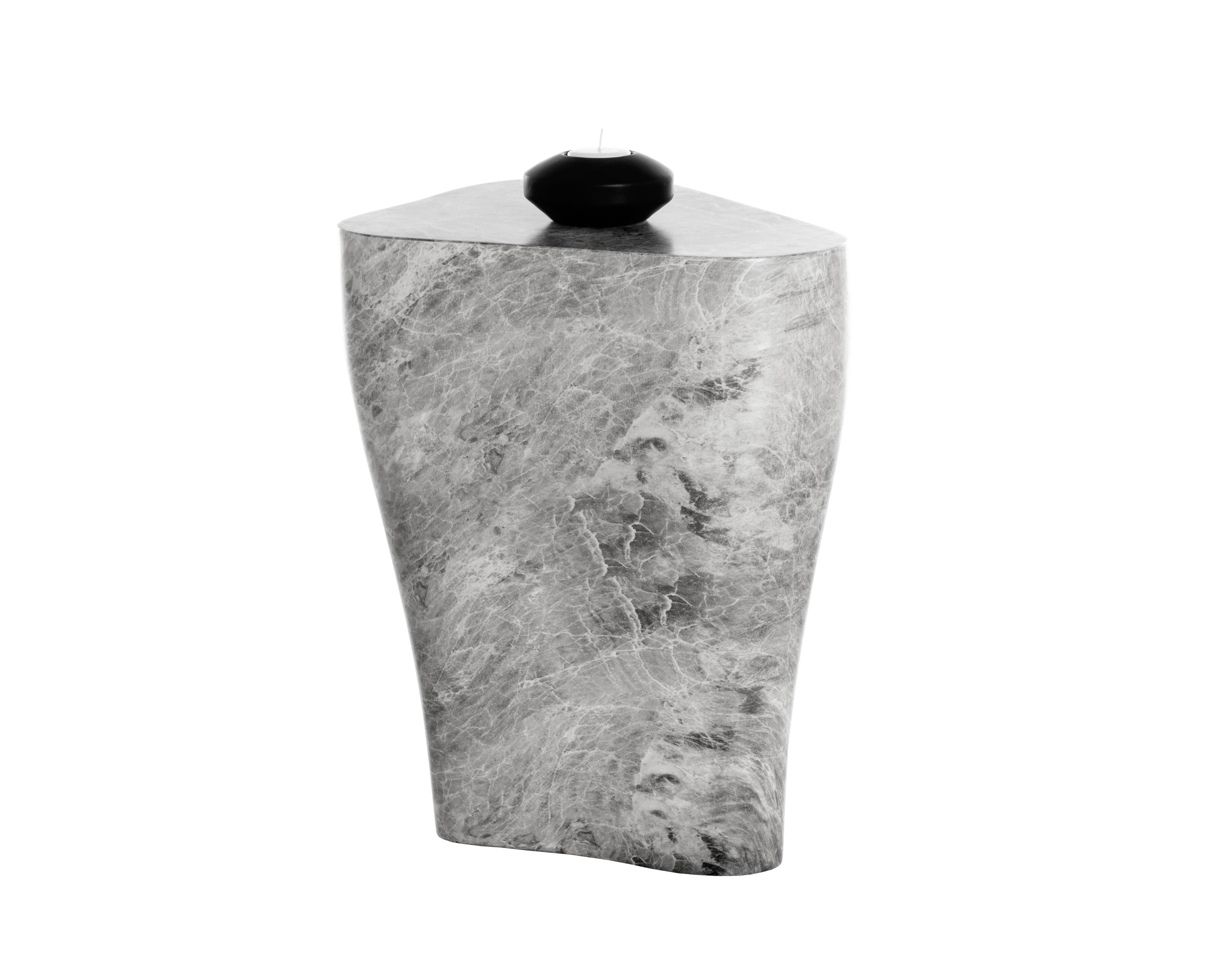 Dali End Table - Small - Marble Look - Grey
