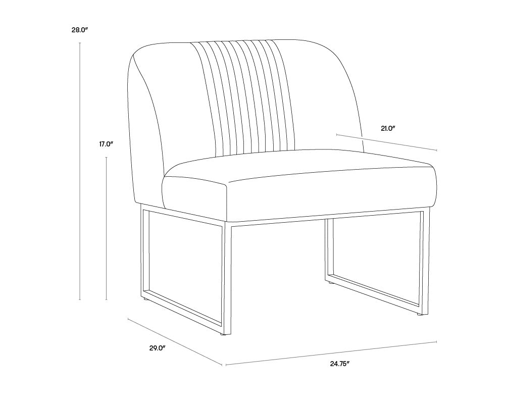 Nevin Lounge Chair - Polo Club Muslin