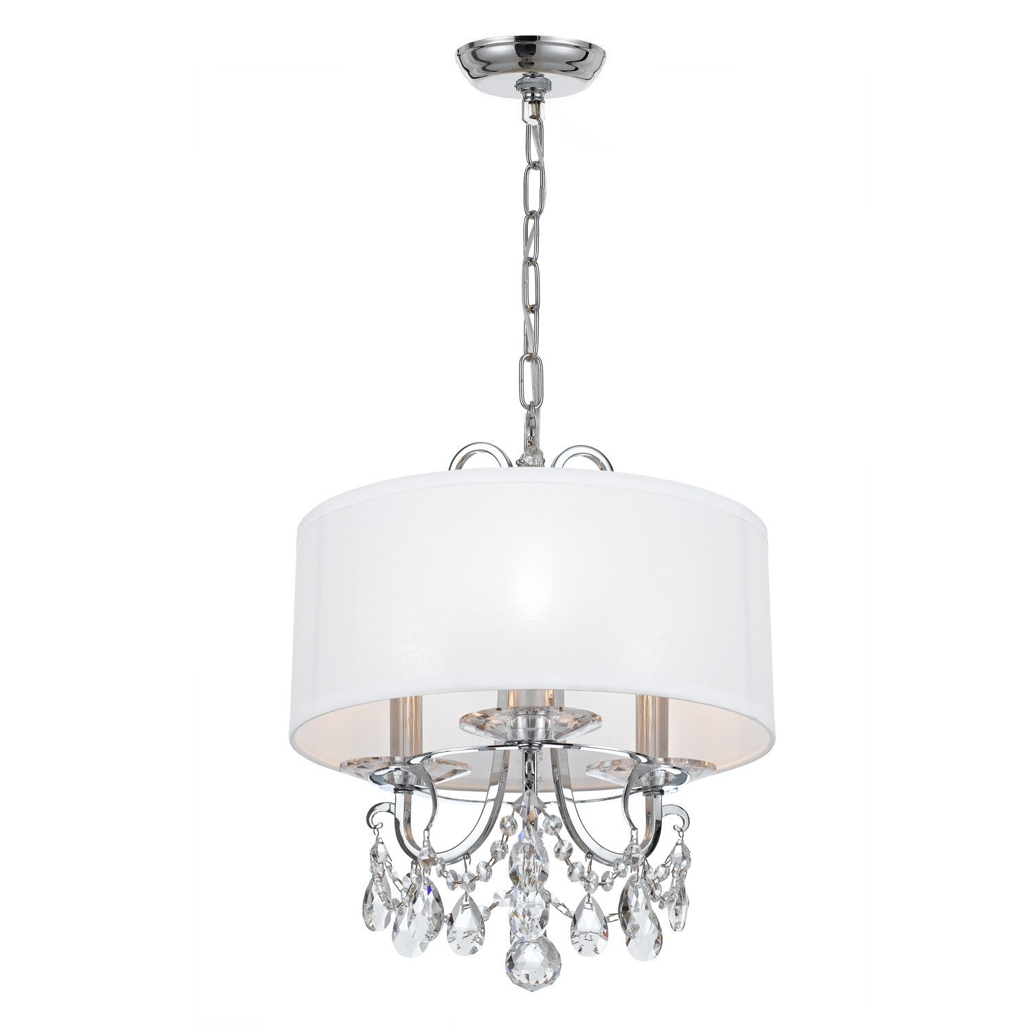 Othello 14'' Hand Cut Crystal Polished Chrome Chandelier