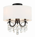 Othello 14'' Matte Black Semi Flush Mount