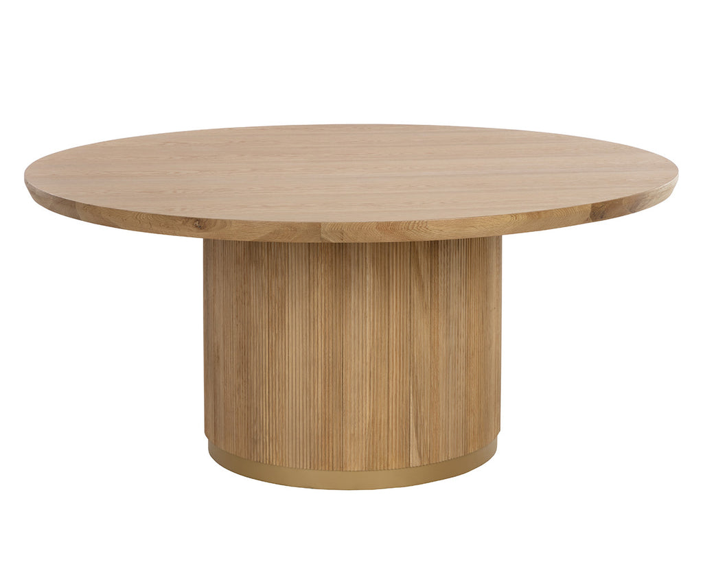 Kalla Dining Table - Round - Rustic Oak - 68"
