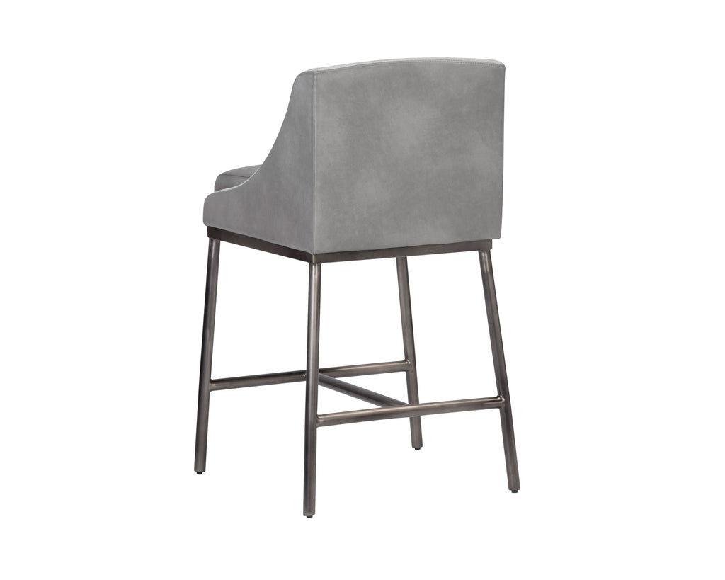 Dalary Counter Stool - Bravo Metal / Polo Club Stone