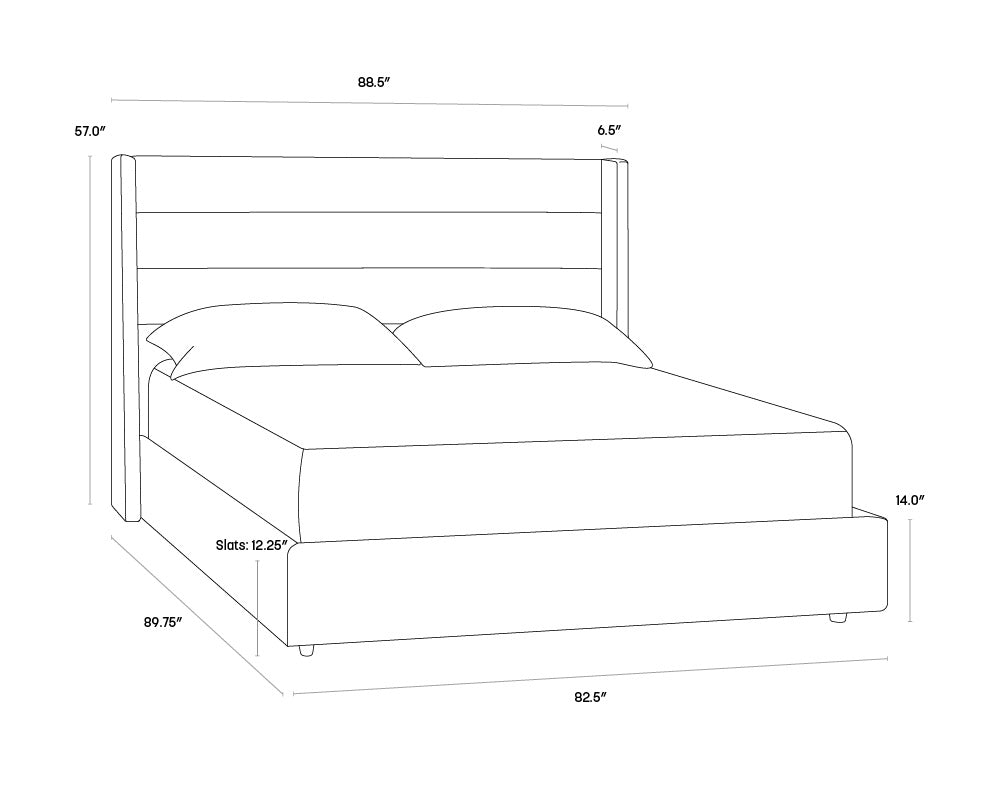 Emmit Bed - King - Merino Pearl