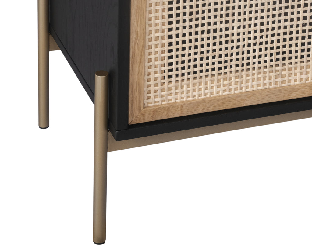 Avida Sideboard - Large - Gold - Black/Natural