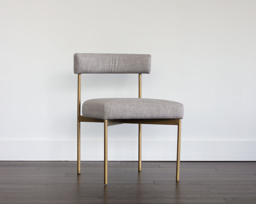 Seneca Dining Chair - Antique Brass - Arena Cement