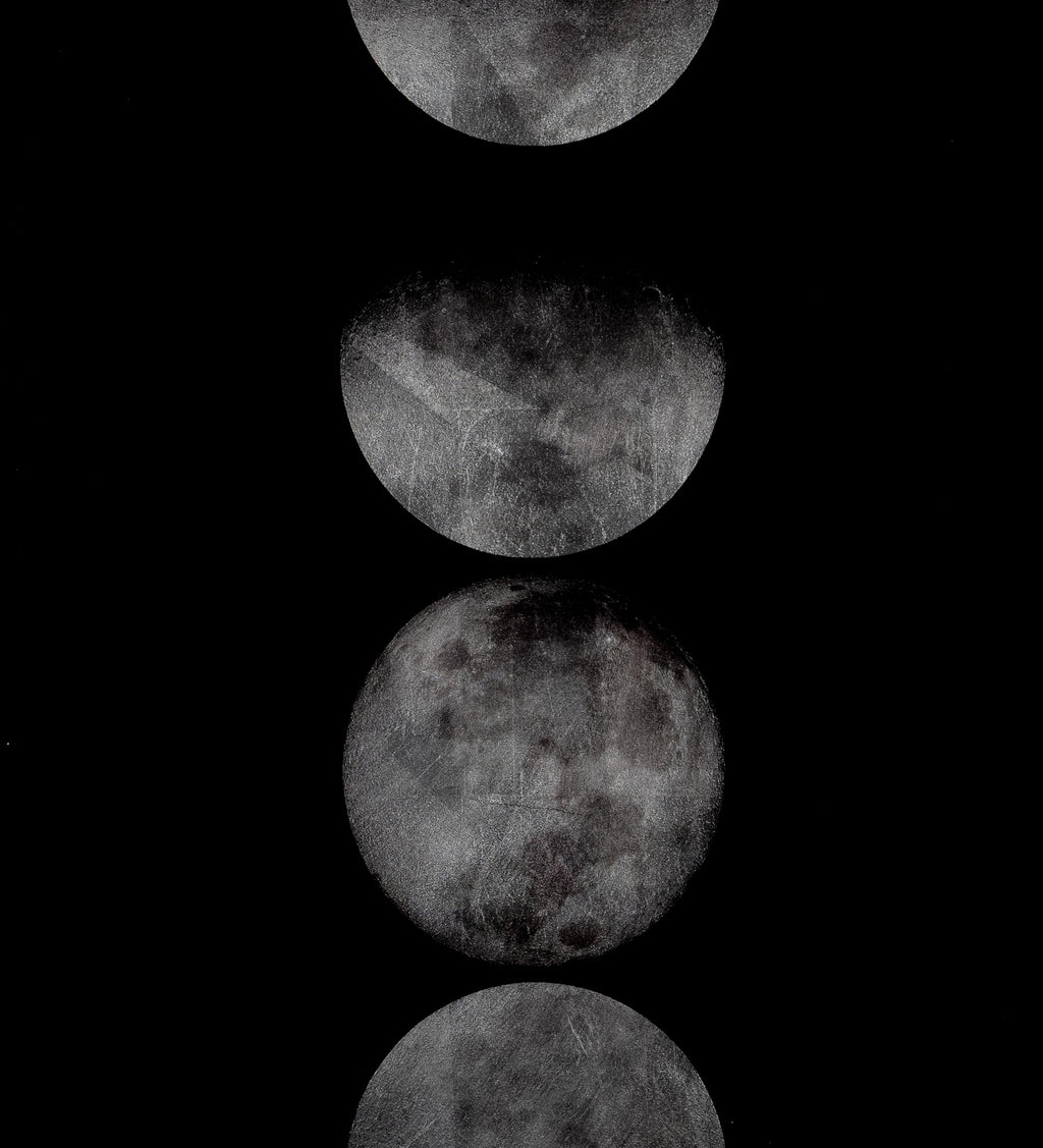 Moon Phases - 72" X 30" - Charcoal Frame