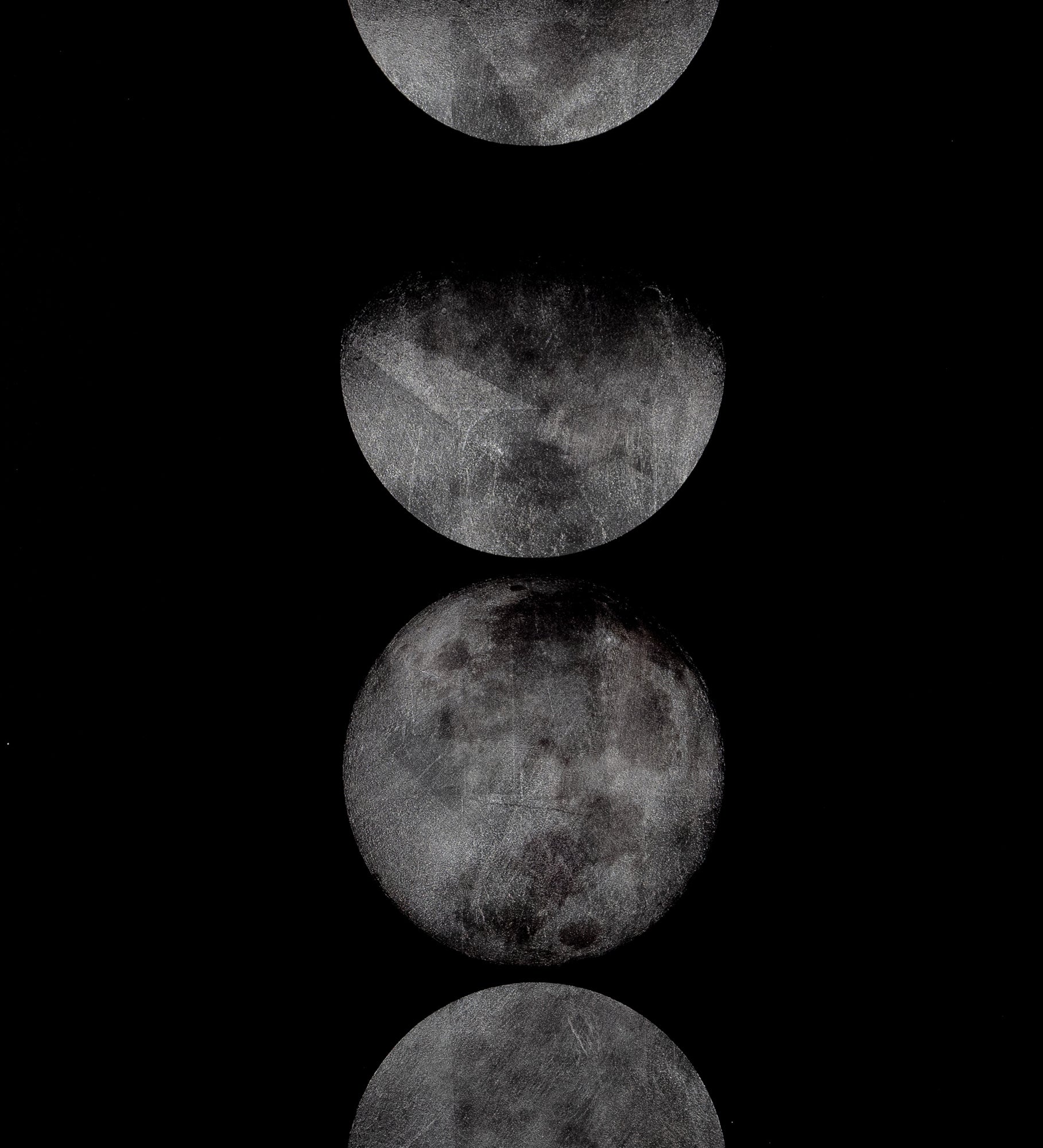 Moon Phases - 72" X 30" - Charcoal Frame