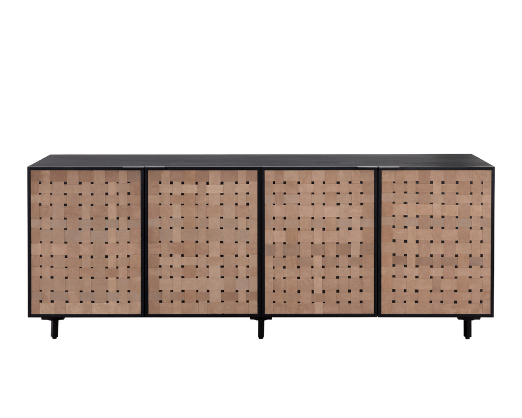 Omari Sideboard - Large - Suede Light Tan Leather