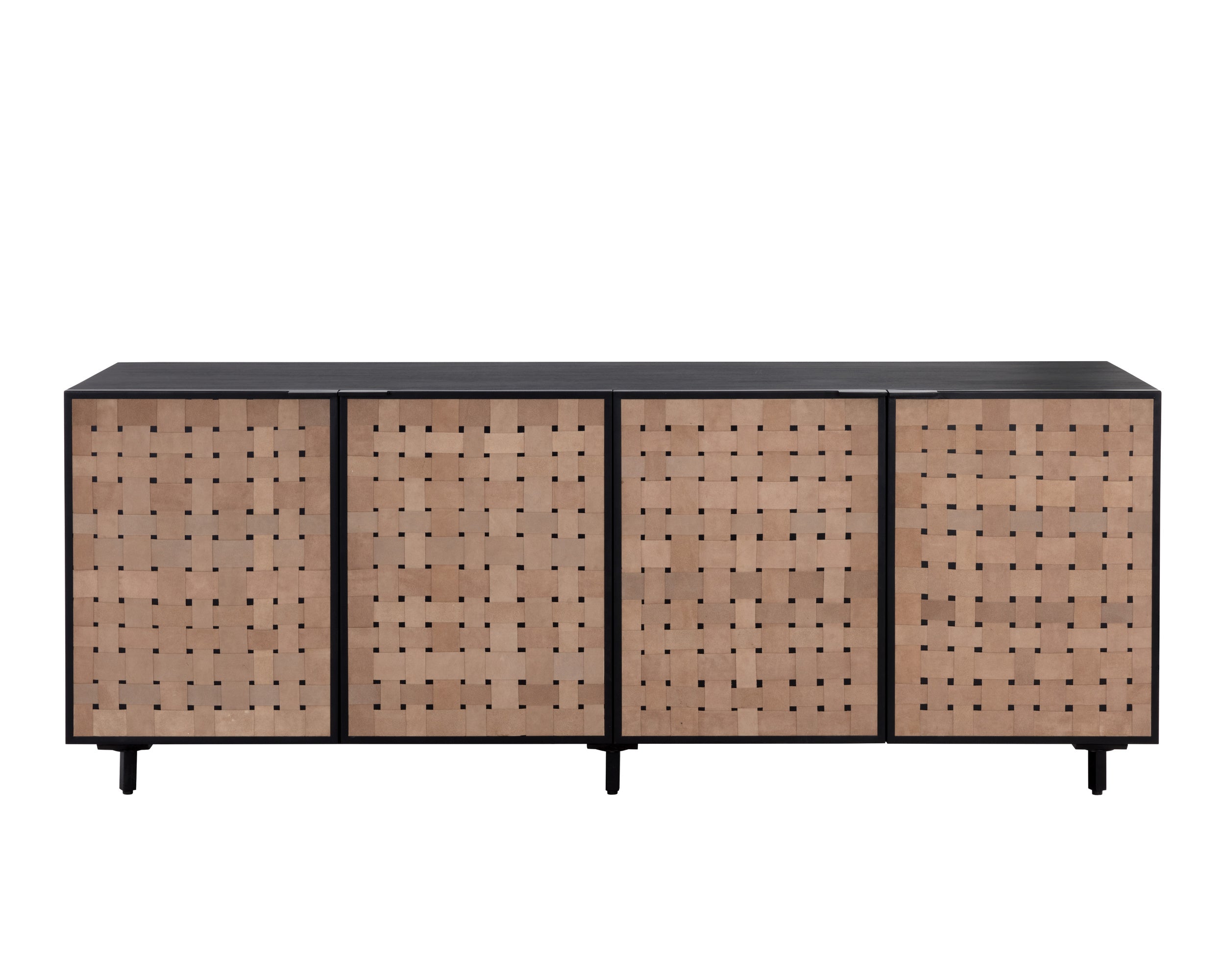 Omari Sideboard - Large - Suede Light Tan Leather