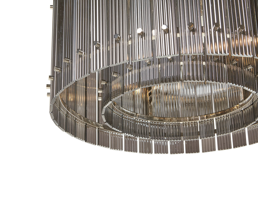 Kore Chandelier - Small - Nickel - Smoke Grey