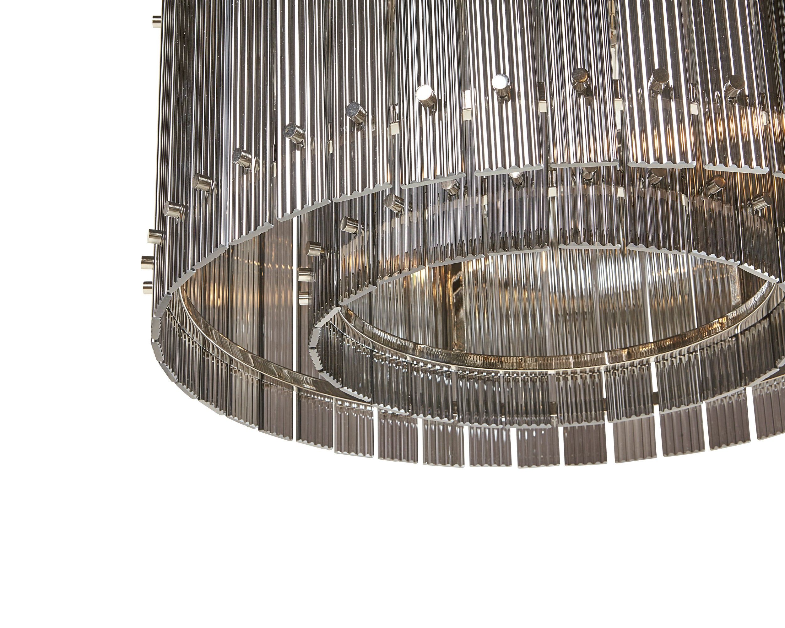 Kore Chandelier - Small - Nickel - Smoke Grey