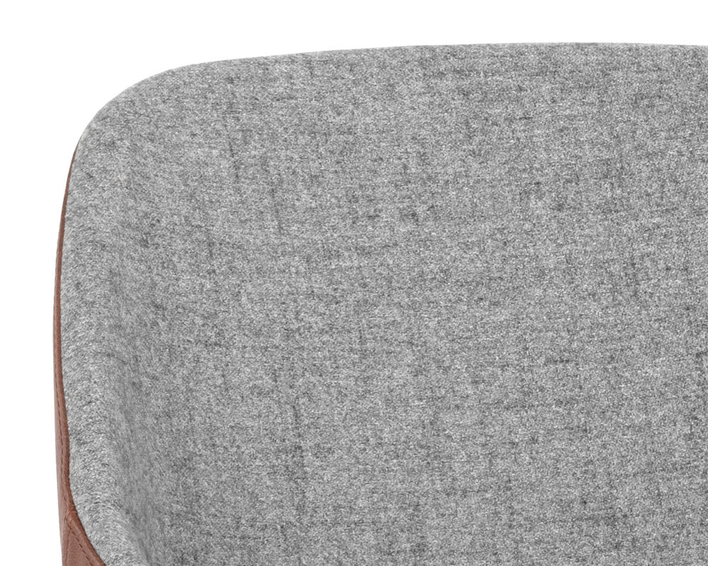 Mccoy Swivel Dining Chair - Cinnamon Brown / November Grey