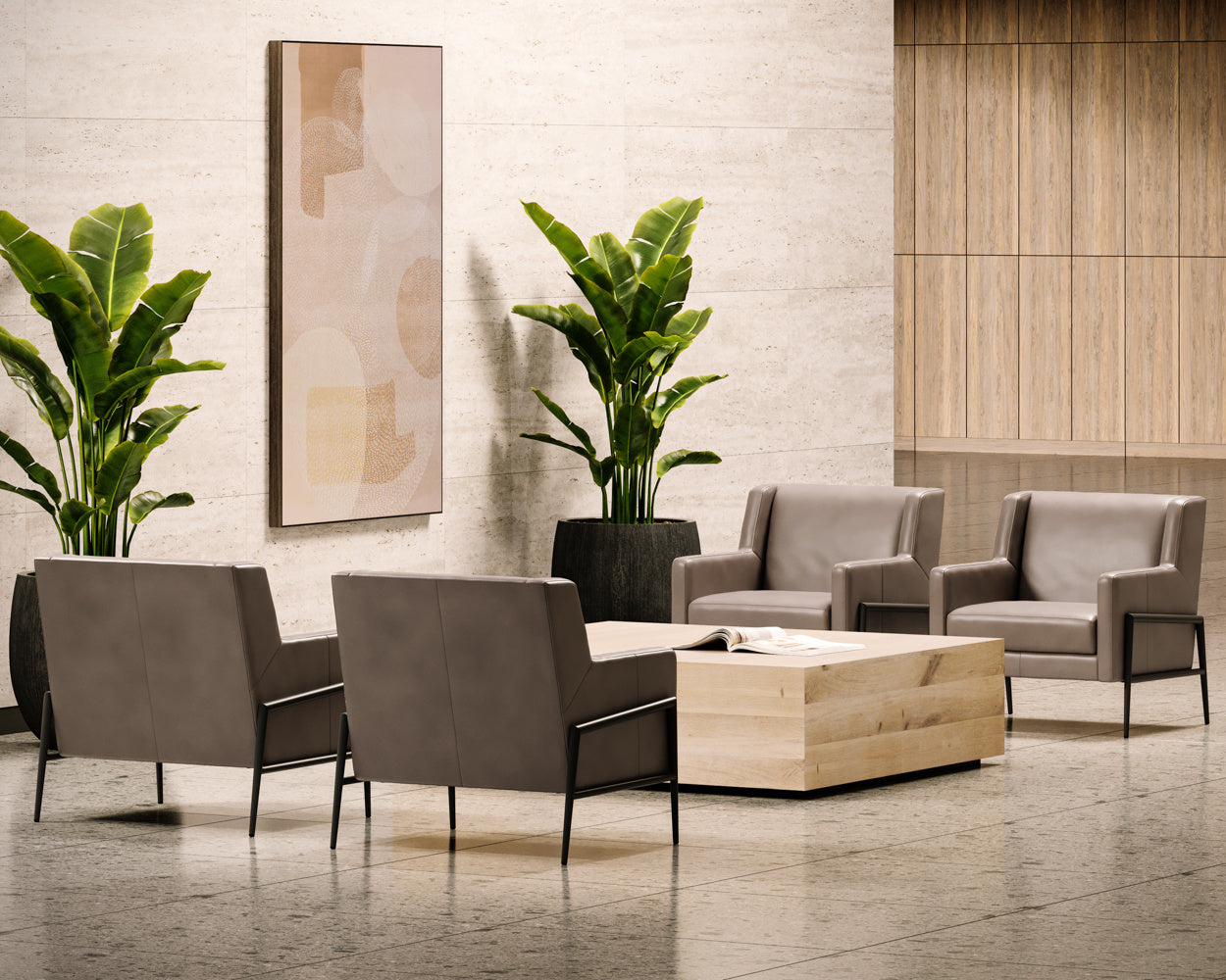 Talula Lounge Chair - Alpine Grey Leather