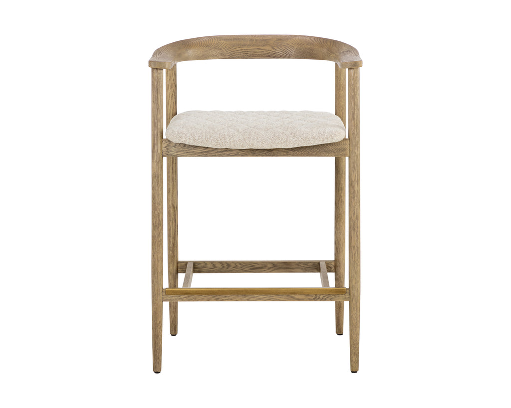 Jeremy Counter Stool - Weathered Oak - Dove Cream