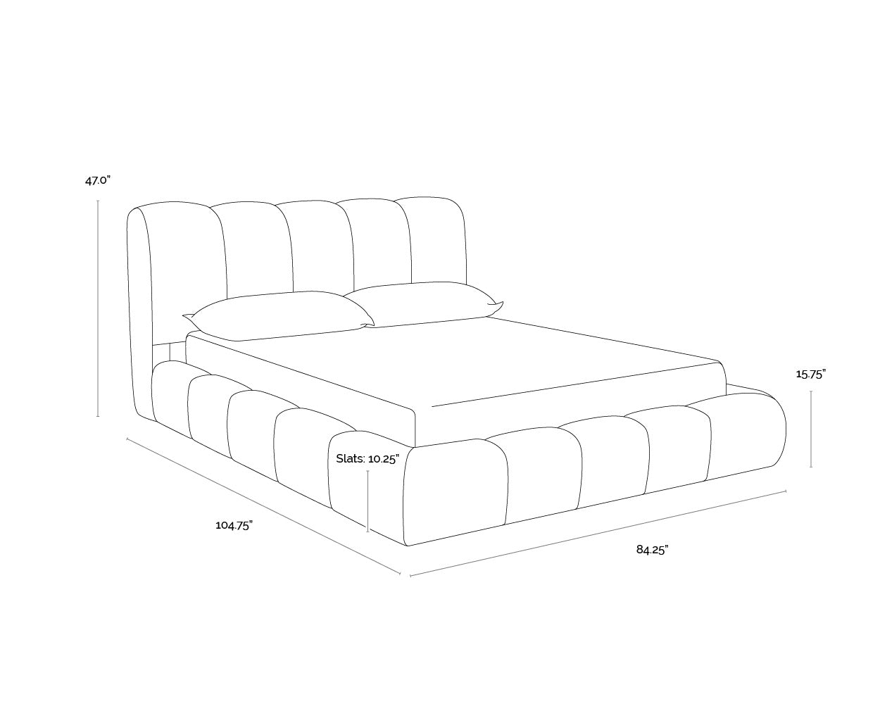 Olena Bed - Queen - Santa Cruz Oatmeal
