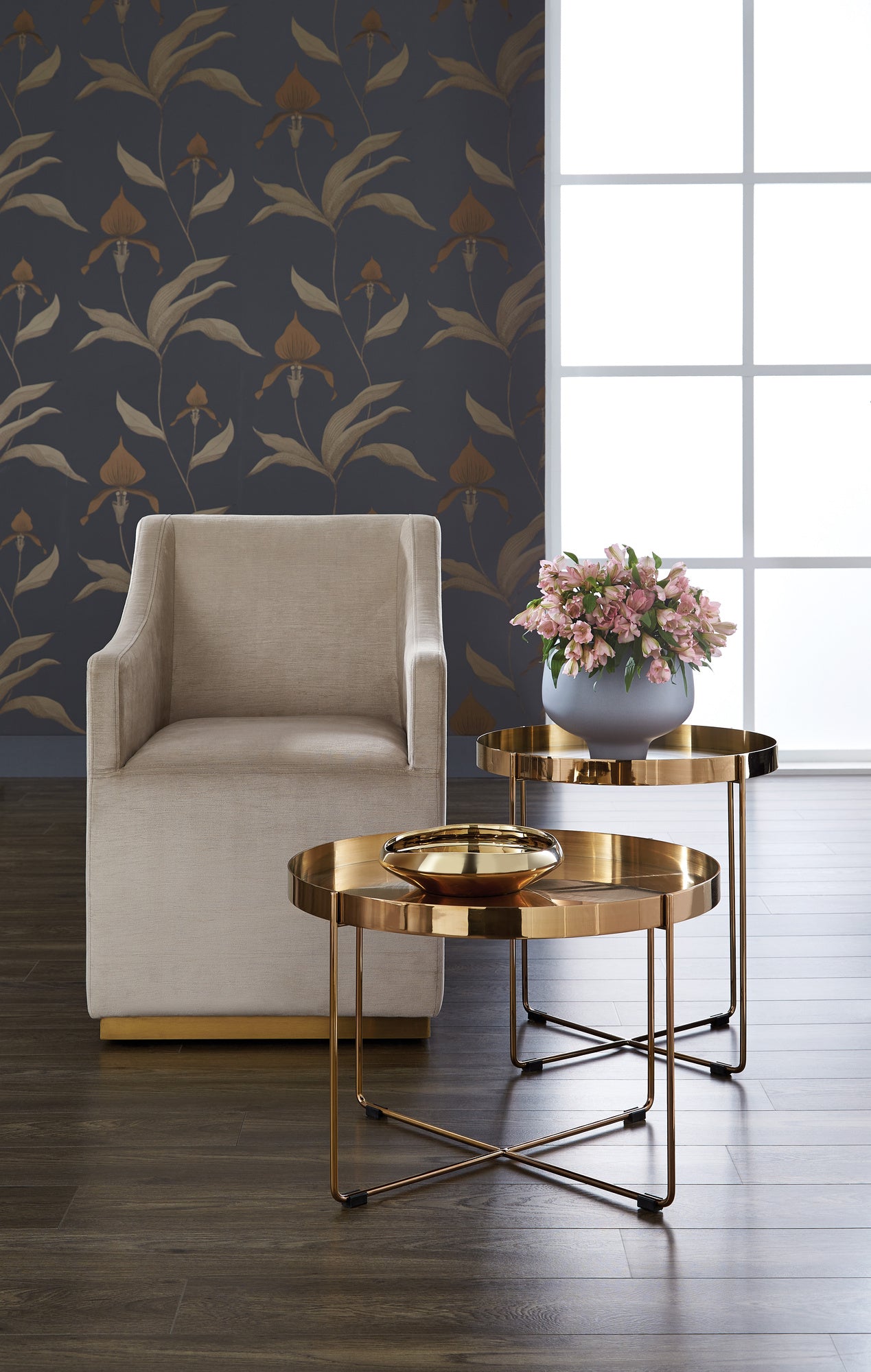 Zane Wheeled Dining Armchair - Piccolo Prosecco