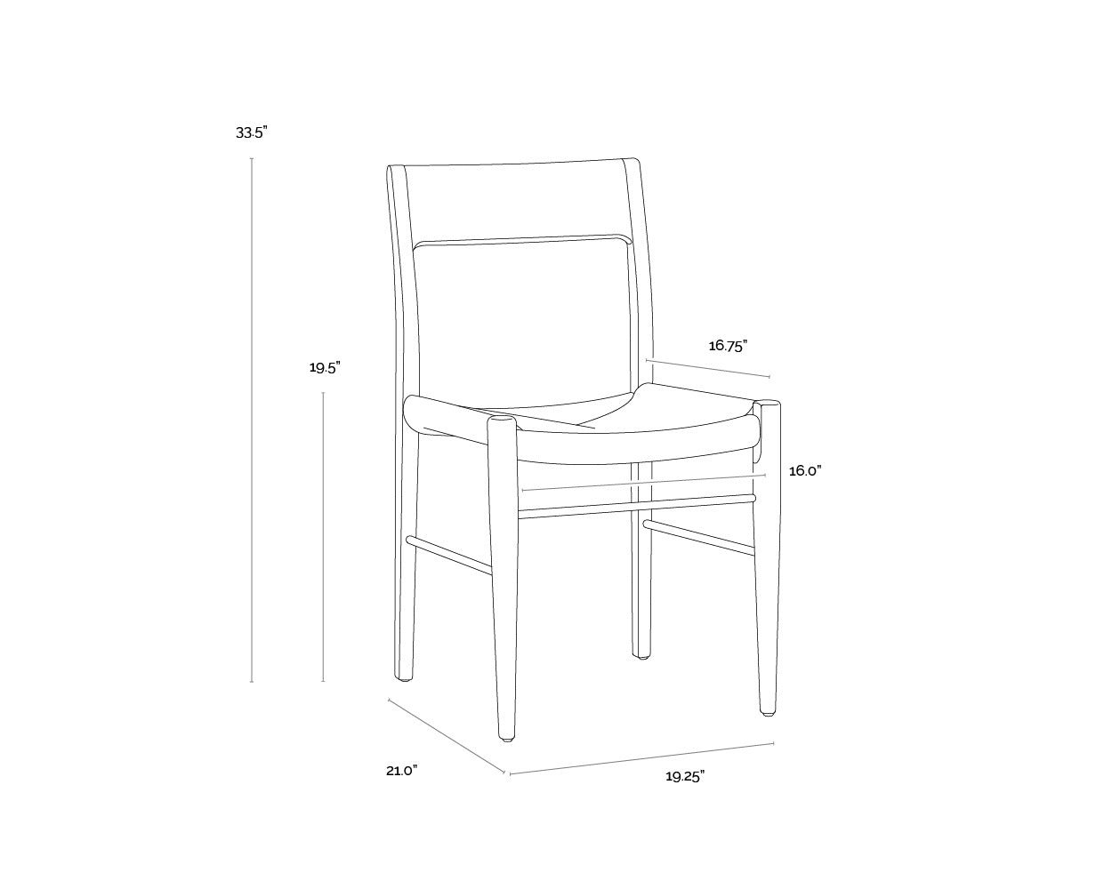 Bondi Dining Chair - Light Oak