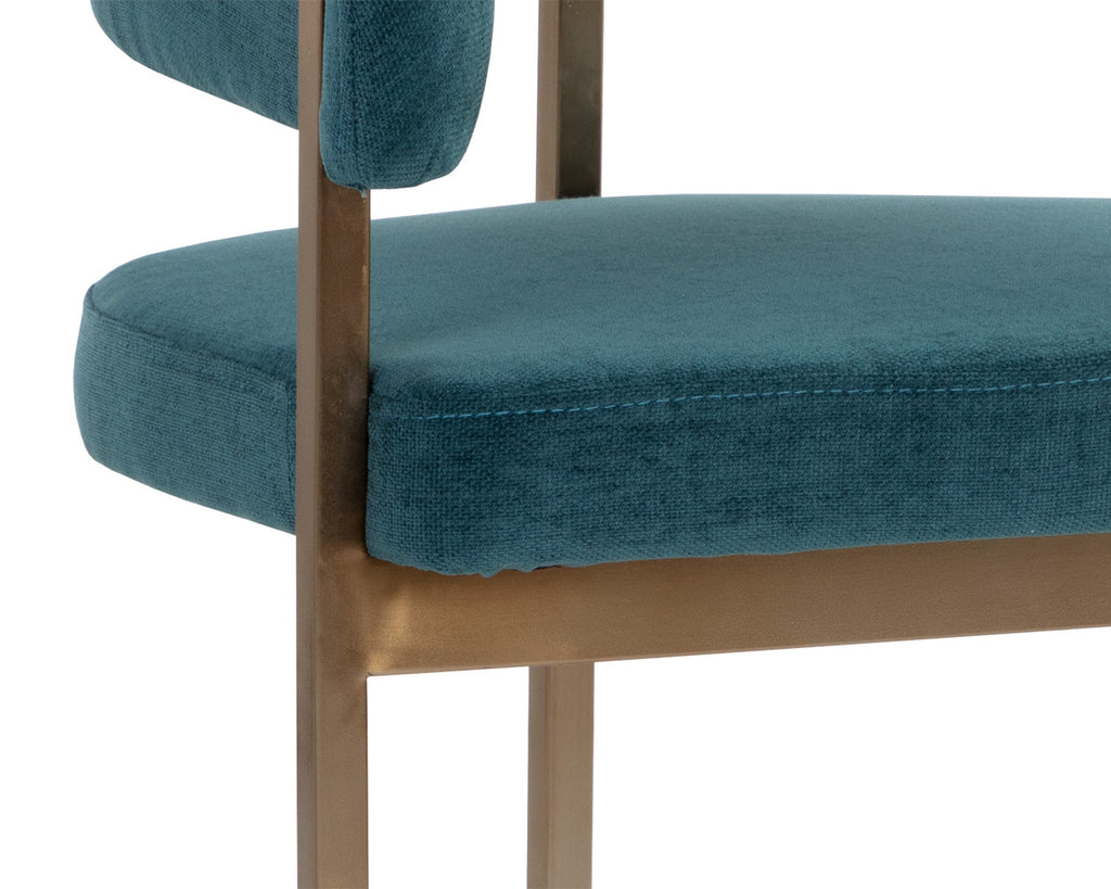 Marris Dining Armchair - Gold - Danny Teal