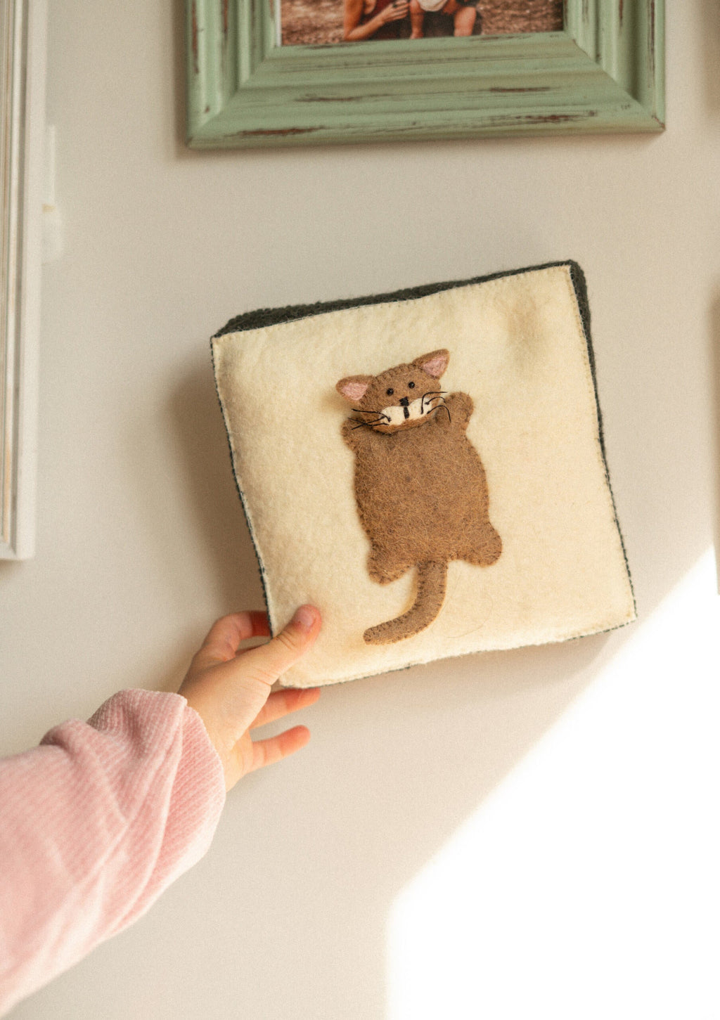 Cat Felt Wall Plaque