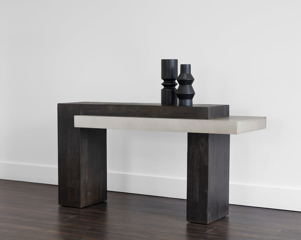 Herriot Console Table - Dark Brown / Grey