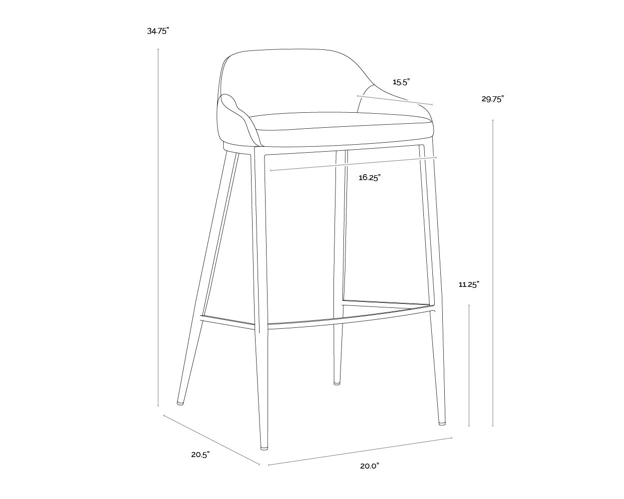 Astra Barstool - Ivanhoe Pine