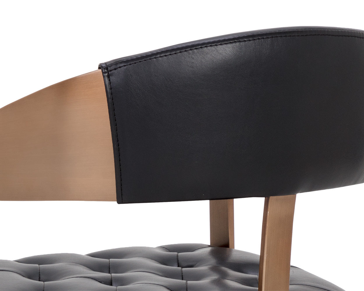 Beaumont Dining Armchair - Antique Brass - Cantina Black