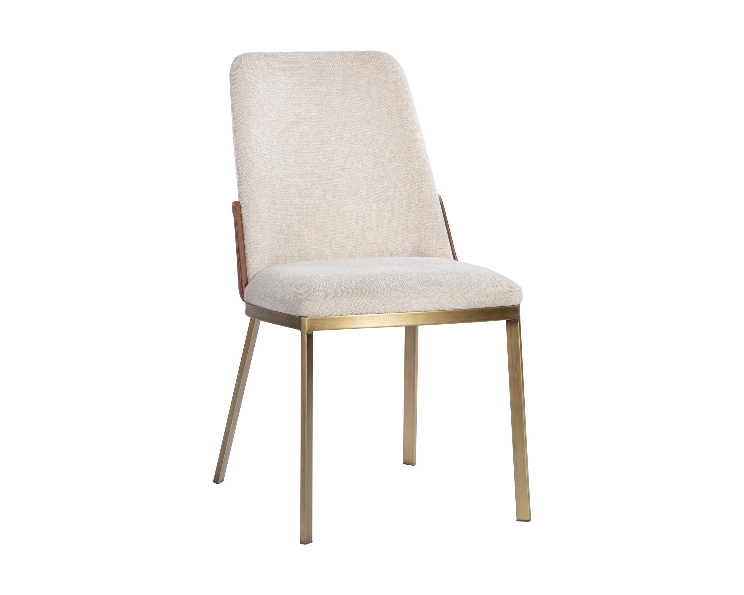 Marie Dining Chair - Belfast Oatmeal / Bravo Cognac