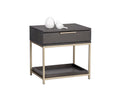 Rebel Nightstand - Small - Gold - Charcoal Grey