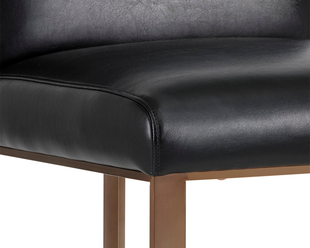 Dean Barstool - Antique Brass - Cantina Black