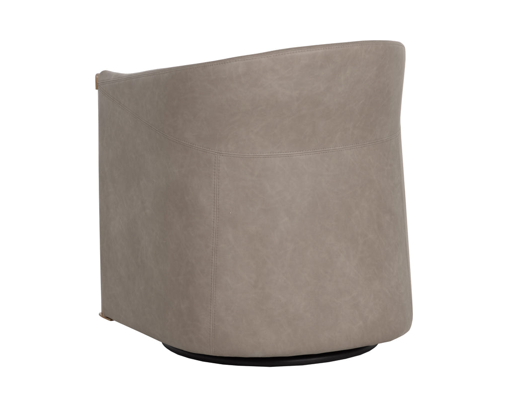 Leontine Swivel Lounge Chair - Meg Taupe / Ivanhoe Mineral