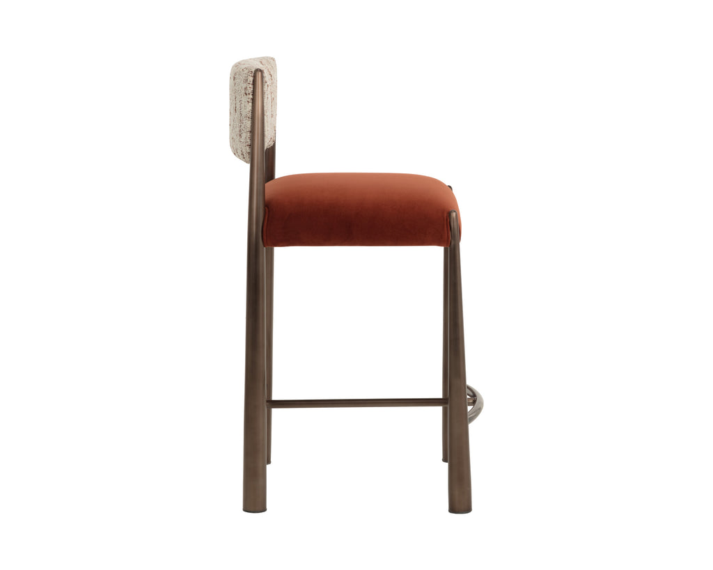 Bayard Counter Stool - Dark Bronze - Meg Rust / Terri Nutmeg