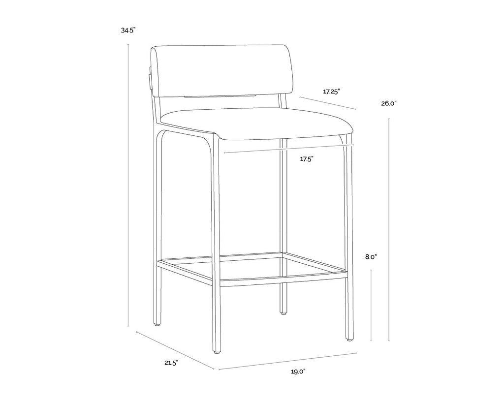 Mori Counter Stool - Abbington Black