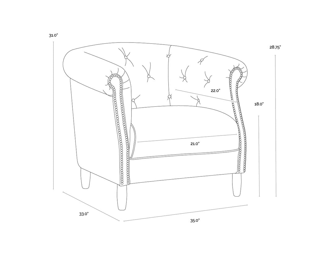 Marjorie Lounge Chair - Cognac Leather