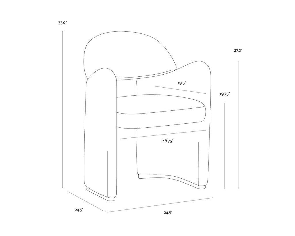 Snowden Dining Armchair - Noah Ecru