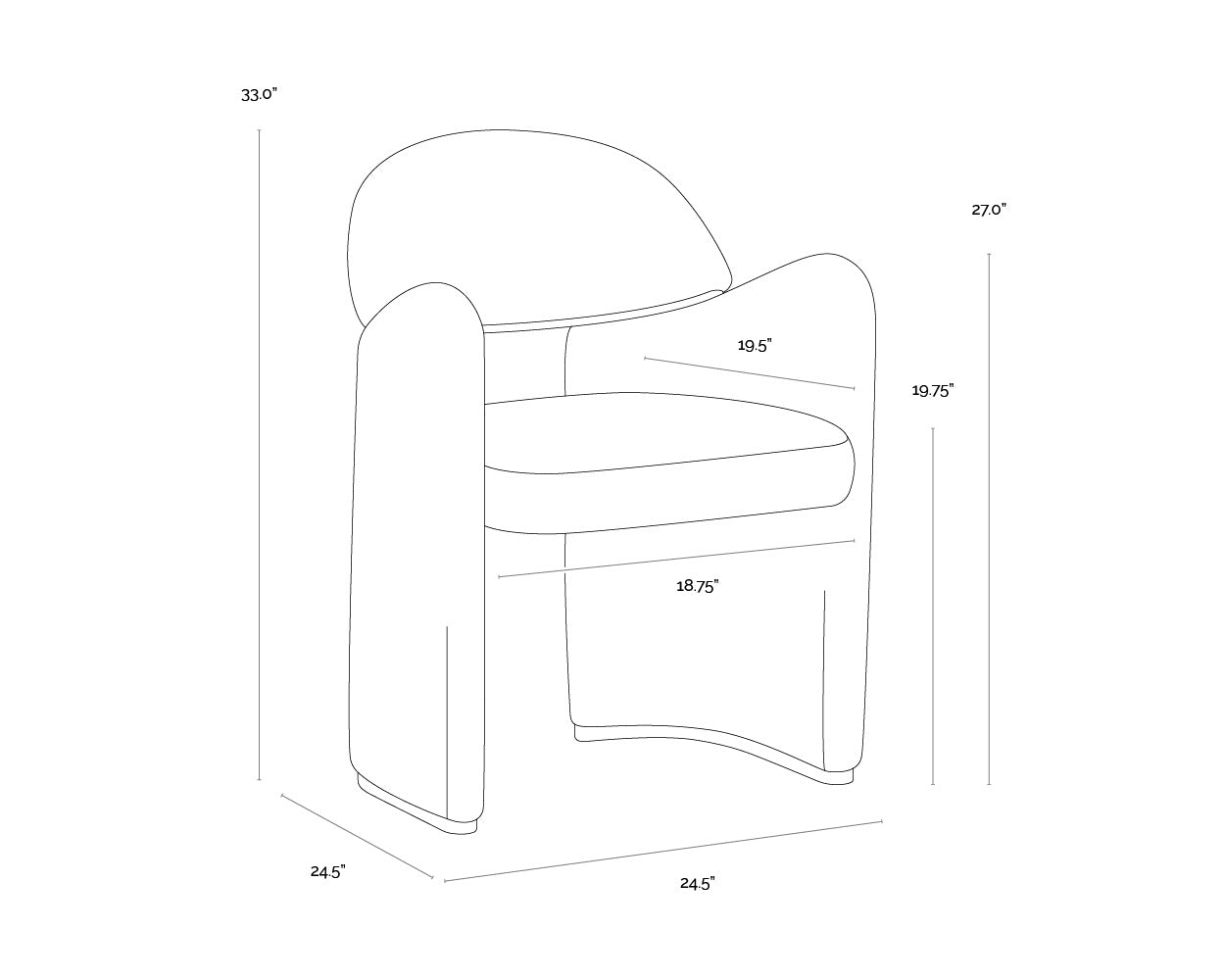 Snowden Dining Armchair - Noah Ecru