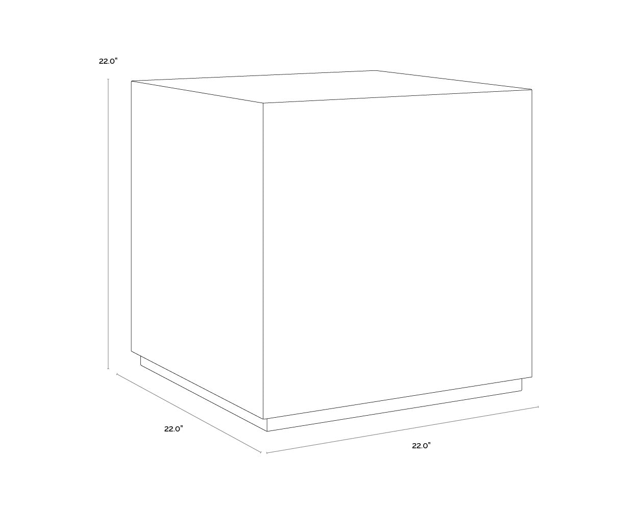 Laros End Table - Dark Emperador Marble