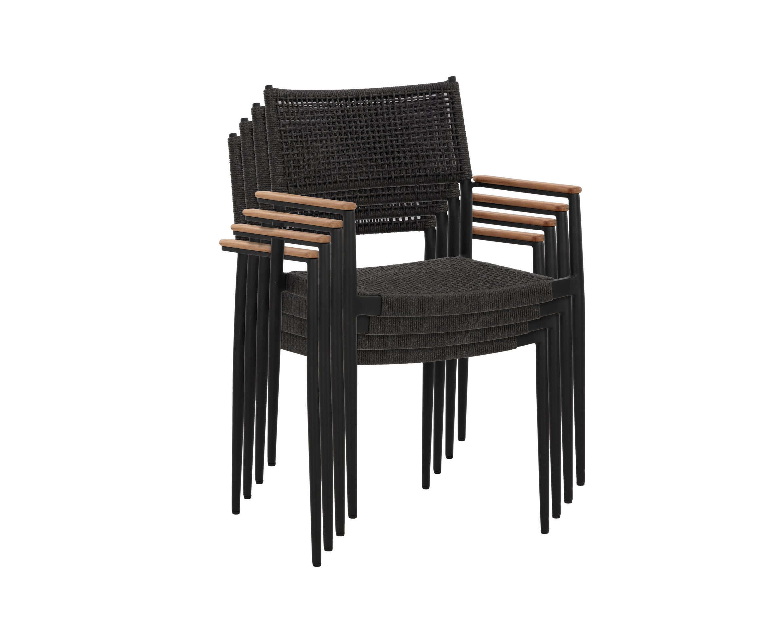 Nava Stackable Dining Armchair - Black