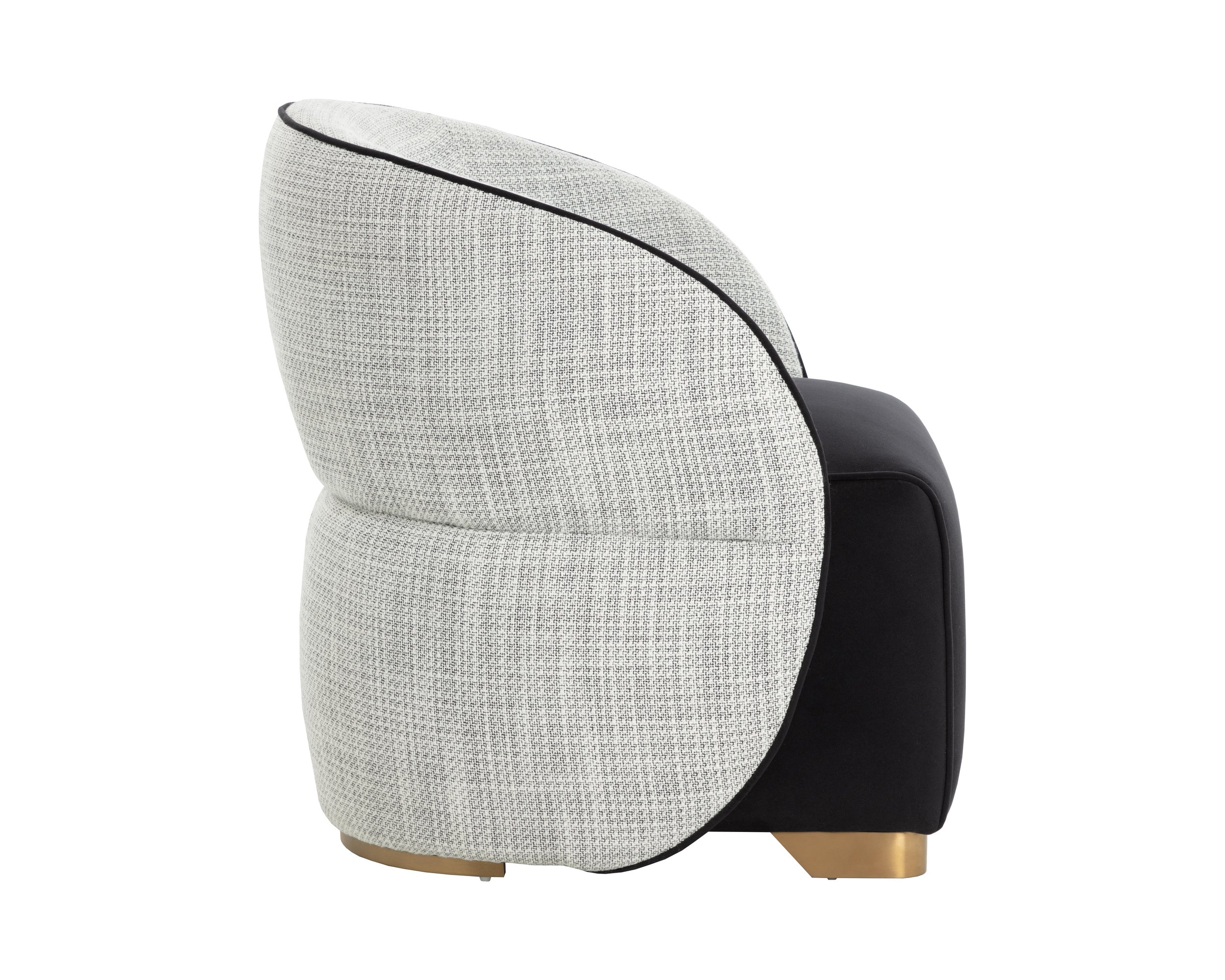 Fatina Lounge Chair - Abbington Black / Vera White Pepper