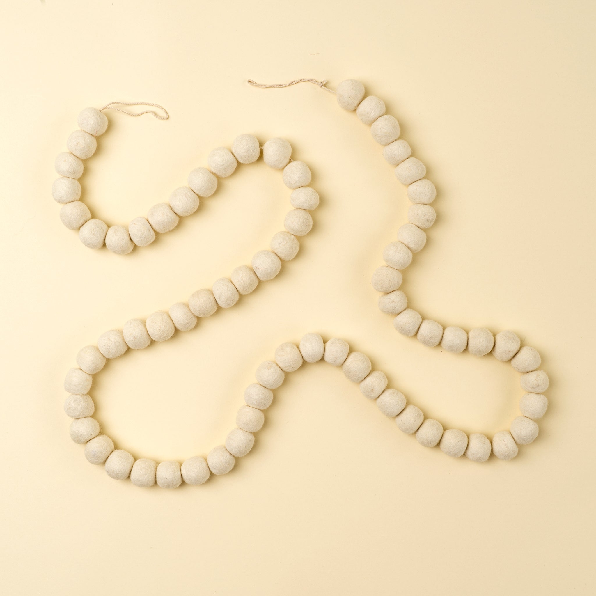 Cream Pom Pom Felt Garland