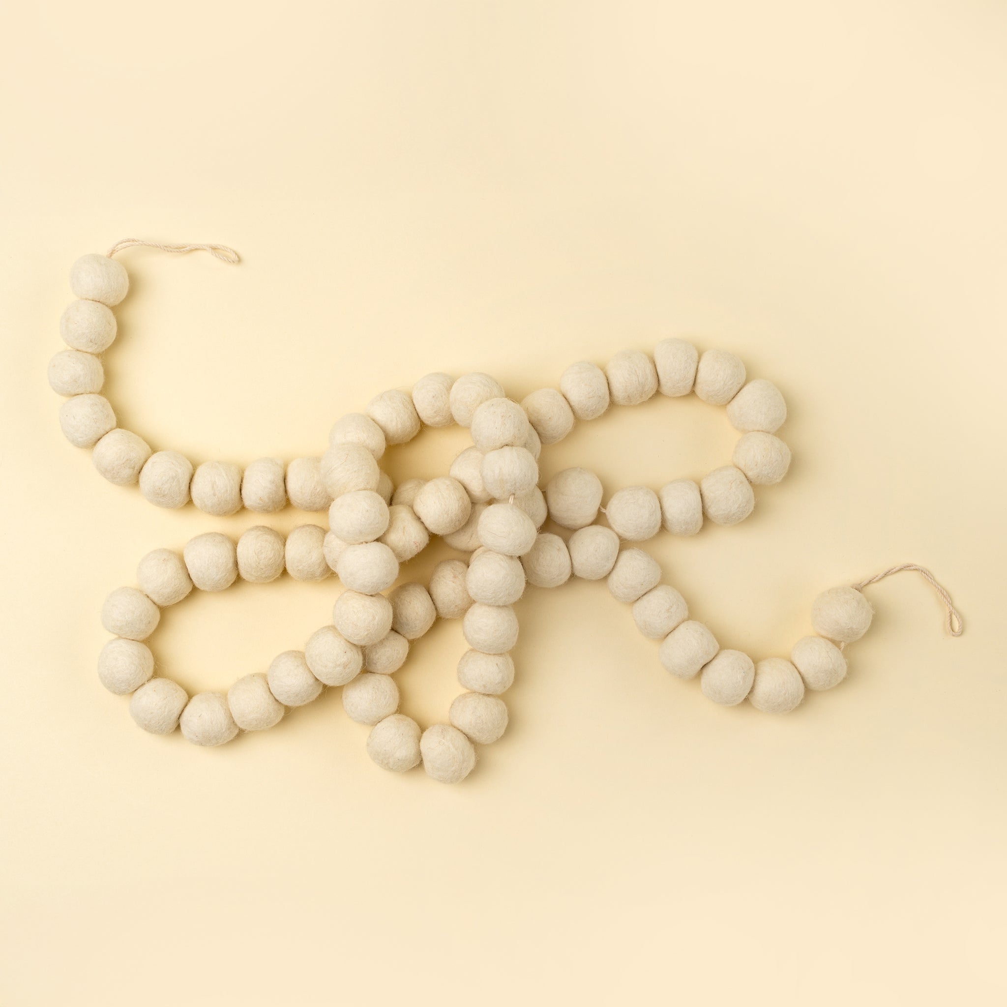 Cream Pom Pom Felt Garland