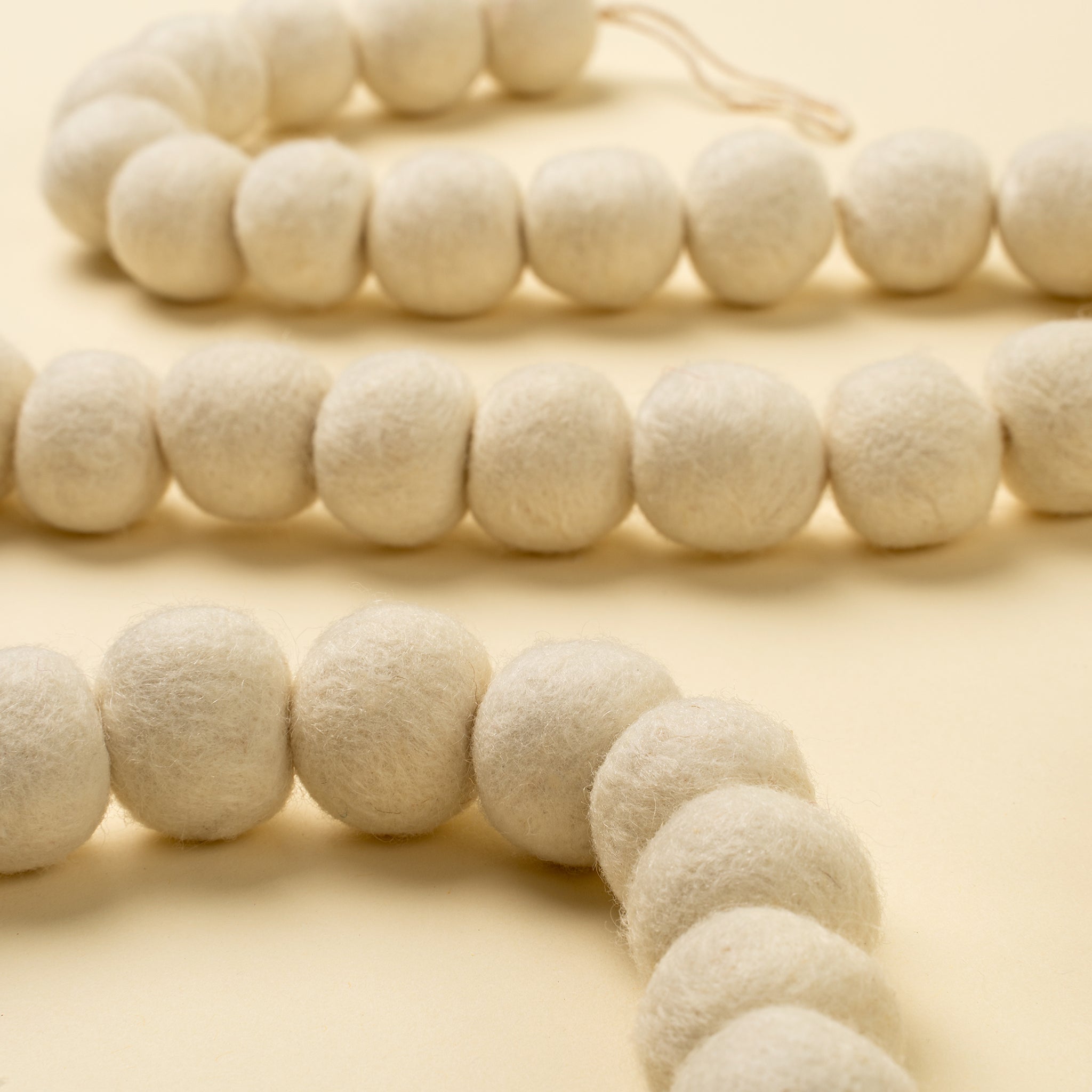 Cream Pom Pom Felt Garland