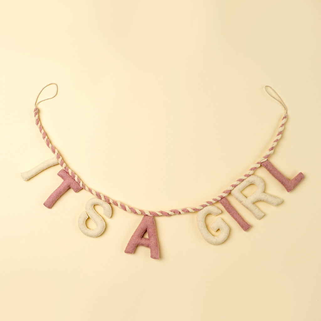 It's a Girl Felt Garland