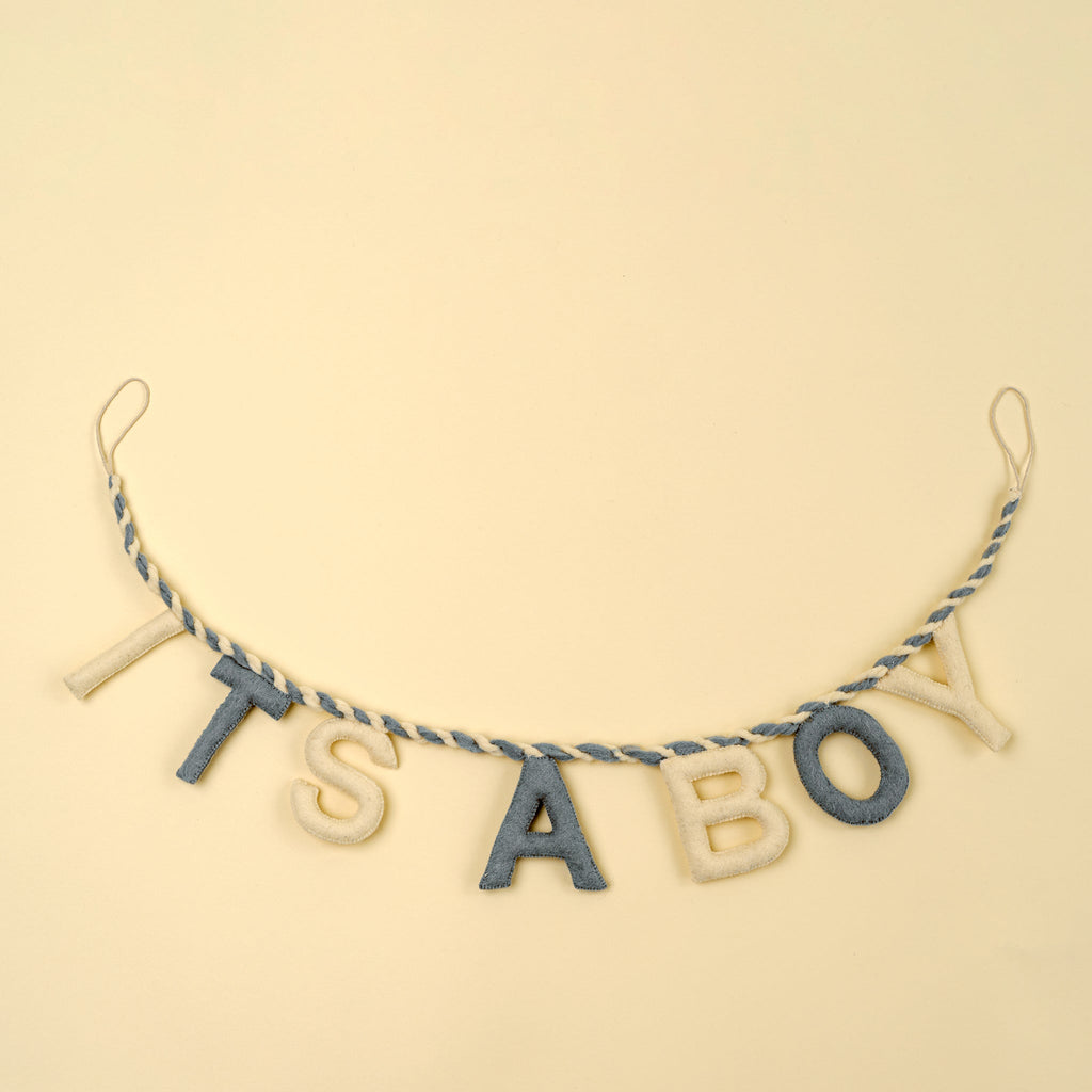 It's a Boy Felt Garland