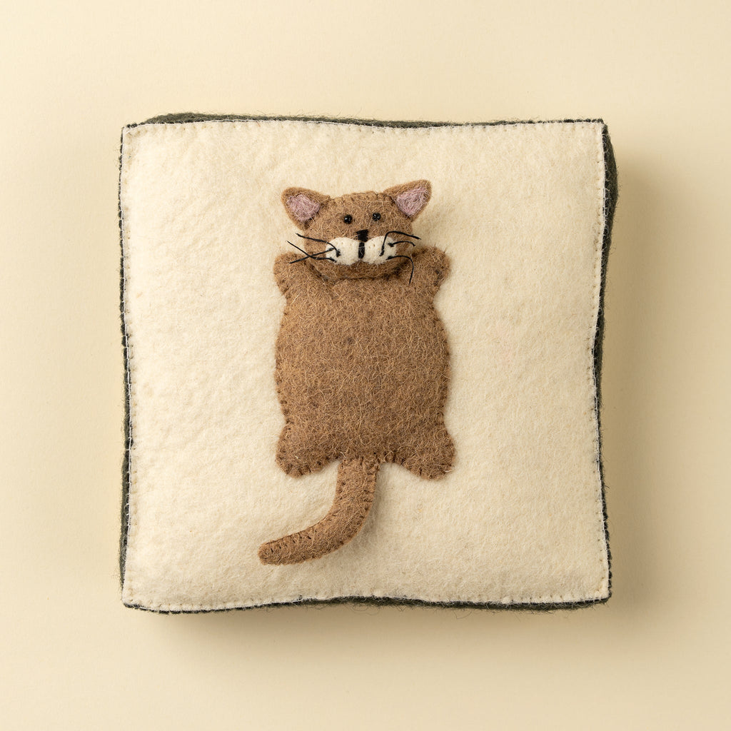 Cat Felt Wall Plaque