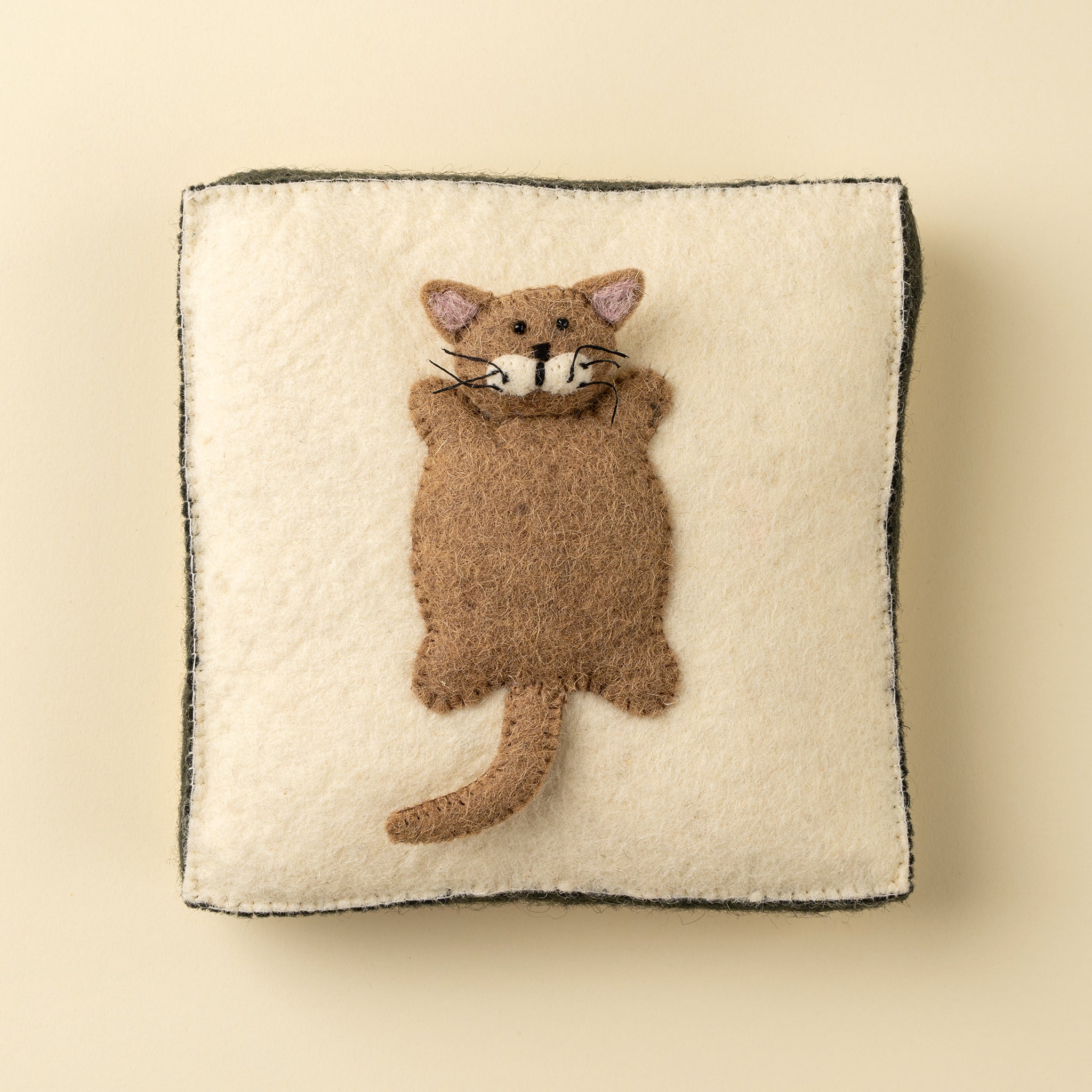 Cat Felt Wall Plaque
